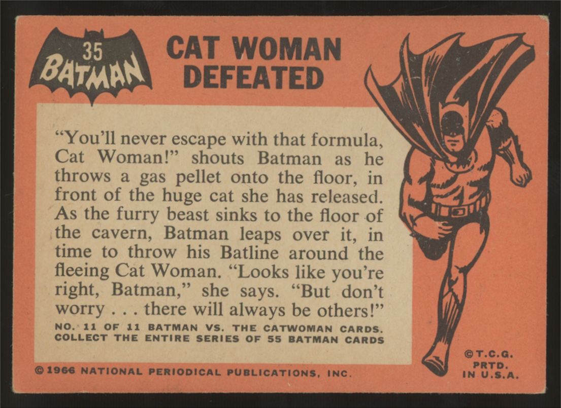 1966 Topps Batman Cat Woman Defeated #35 VG