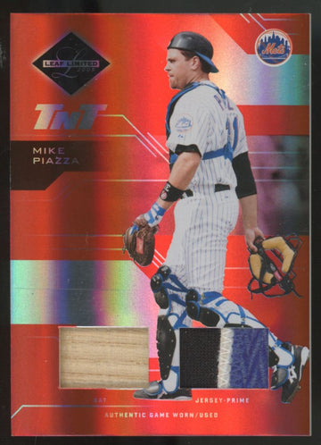 2005 Leaf Limited Mike Piazza TNT Prime Dual Patch /100 #100