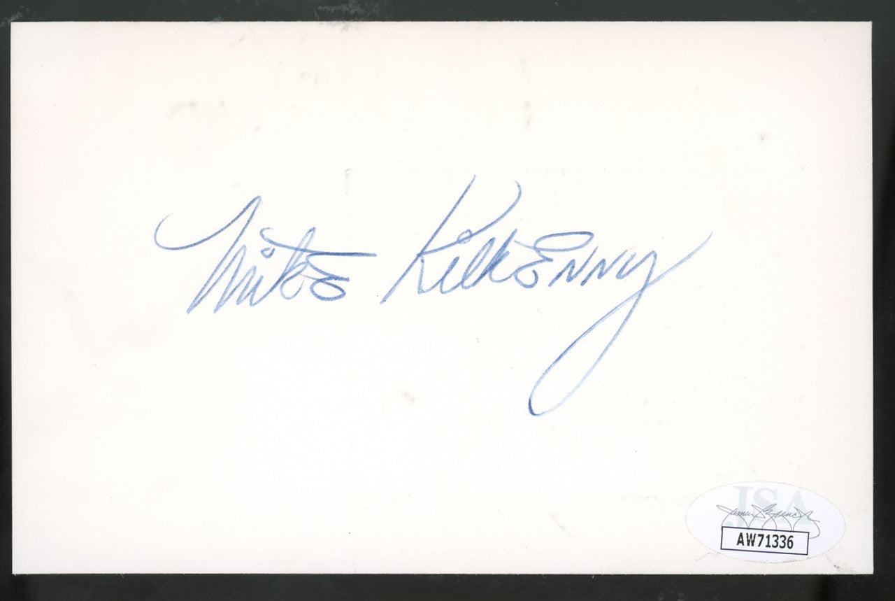 Mike Kilkenny Signed Autographed Index Card JSA