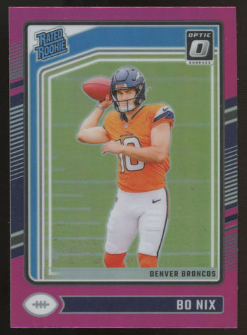 2024 Panini Donruss Optic Bo Nix RC Rated Rookie Pink #209