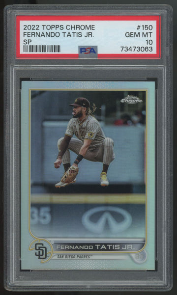2022 Topps Chrome Fernando Tatis Jr. SP #150 PSA 10