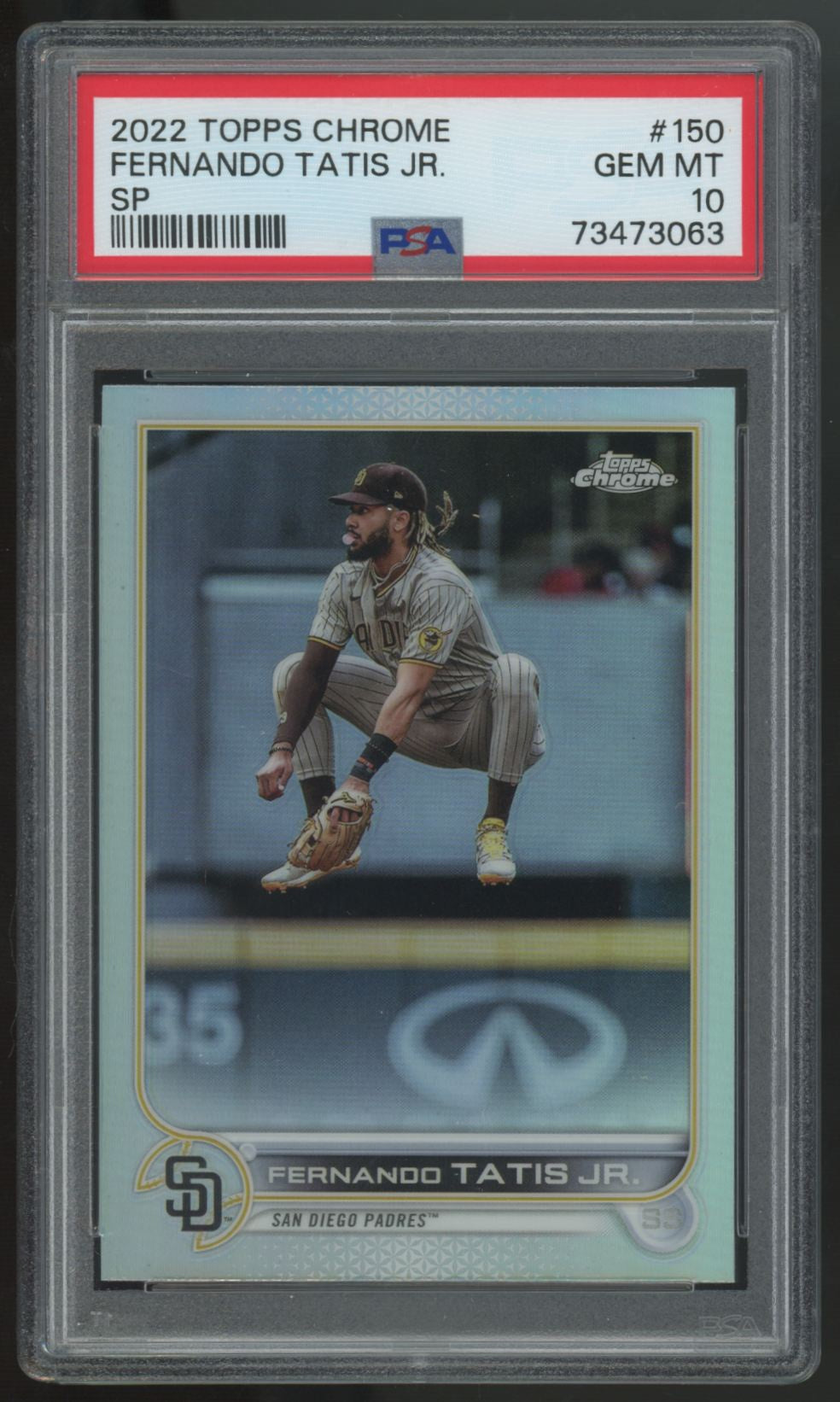 2022 Topps Chrome Fernando Tatis Jr. SP #150 PSA 10