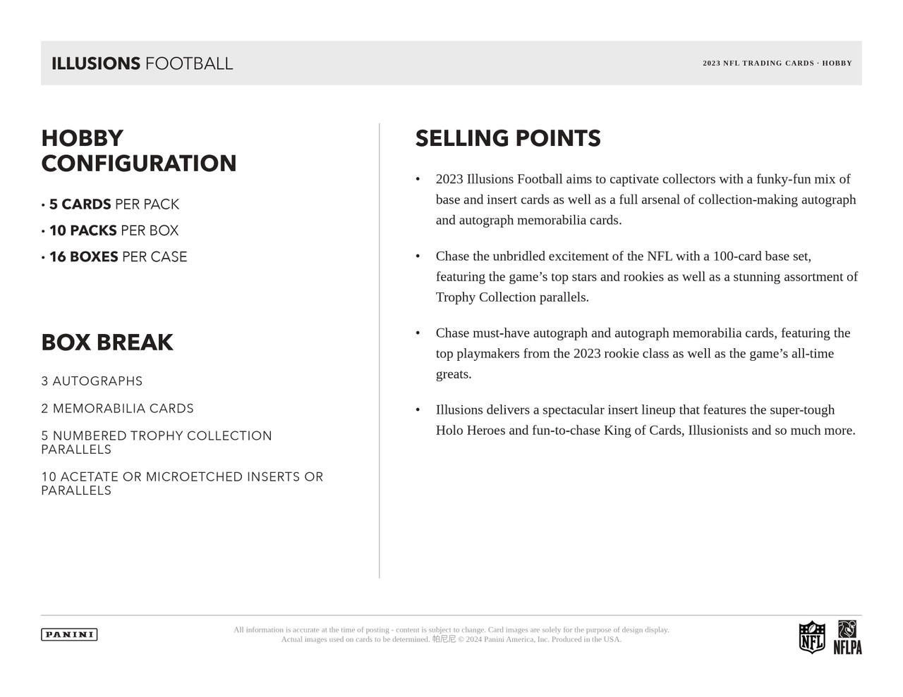 2023 Panini Illusions Football Hobby Box