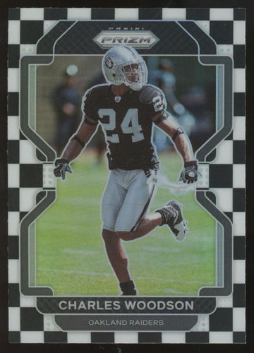 2021 Panini Prizm Charles Woodson Black And White Checker #186