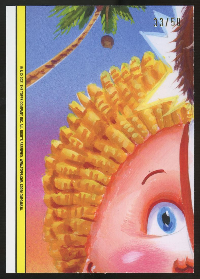 2021 Topps Garbage Pail Kids Nasty Nick Fool's Gold /50 #21a