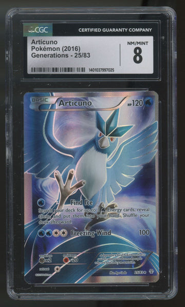2016 Pokemon Articuno Generation Full Art #25 PSA 8