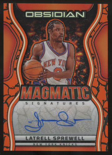2024-25 Obsidian Latrell Sprewell Magmatic Signatures Orange Auto /99 #MS-LSN