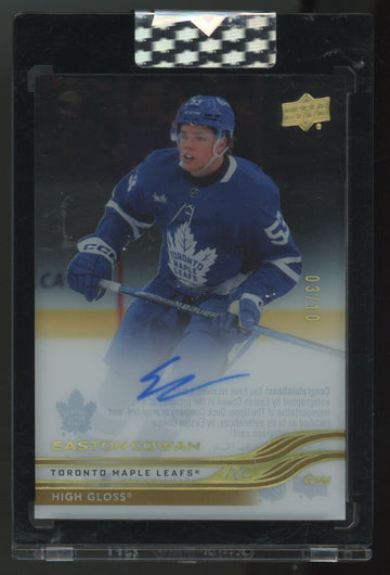 2025-26 Upper Deck Clear Cut Easton Cowan RC Auto Gold /10 #CC-EC