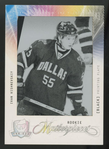 2009-10 UD The Cup Ivan Vishnevskiy RC Masterpieces Black Printing Plate 1/1