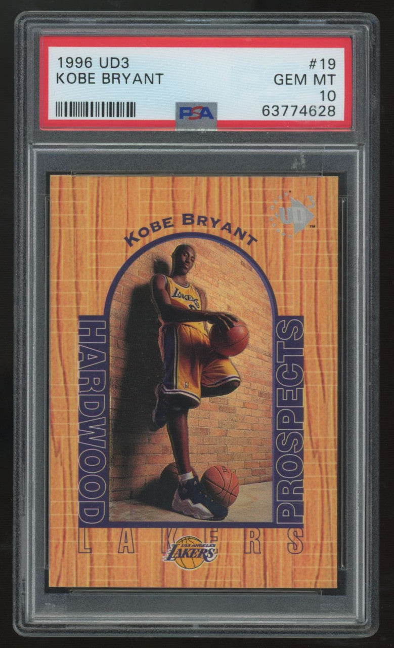 1996-97 UD3 Kobe Bryant RC Hardwood Prospects #19 PSA 10