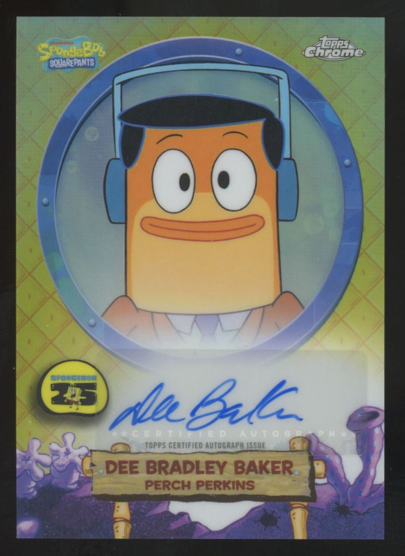 2025 Topps Chrome SpongeBob Perch Perkins/Dee Bradley Baker Solo Auto #SA-PE