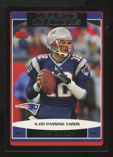 2006 Topps Tom Brady League Leaders Black Border /51 #280