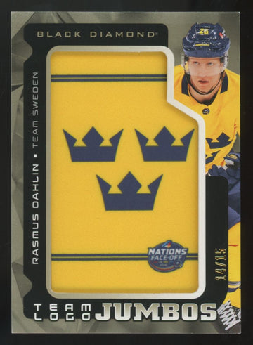 2025-26 UD Black Diamond Rasmus Dahlin Gold 4-Nations Team Logo Jumbo Patch /15