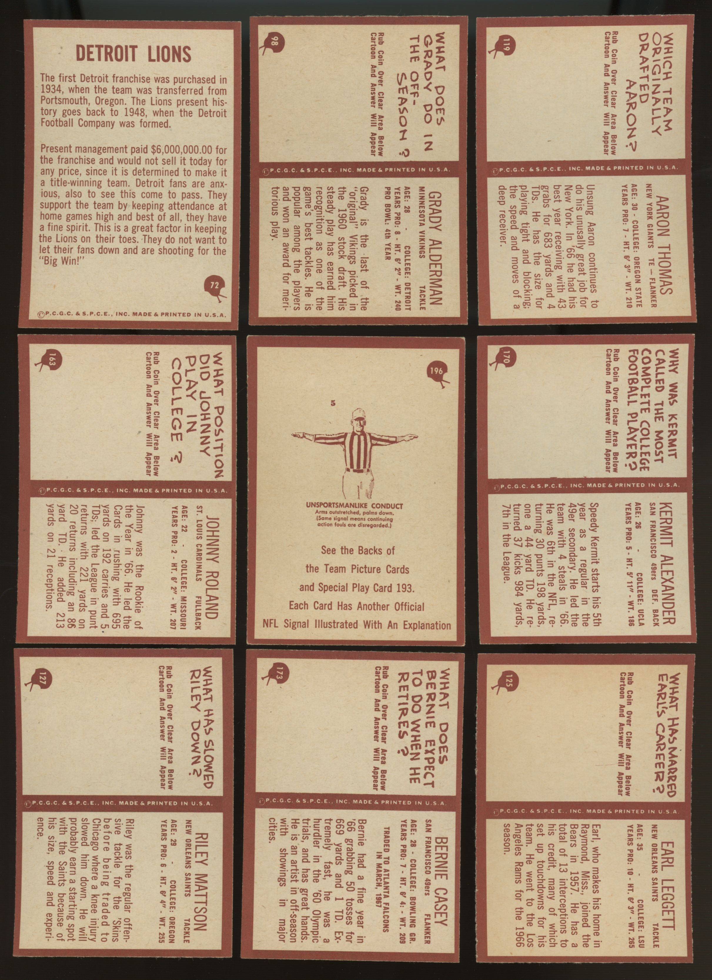 1967 Philadelphia Football Complete Set (198) EX-MT/NM