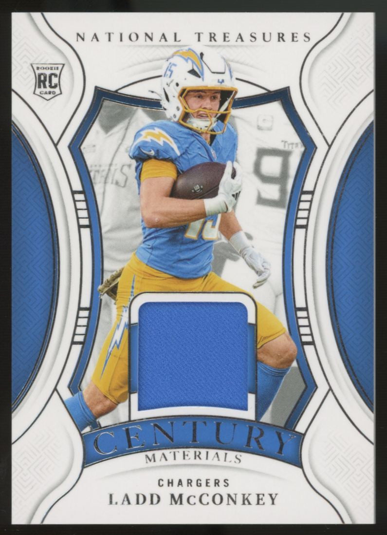 2024 National Treasures Ladd McConkey RC Century Materials Patch /99 #CM-LMY