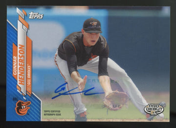 2020 Topps Pro Debut Gunnar Henderson Blue Auto /150 #PD-171