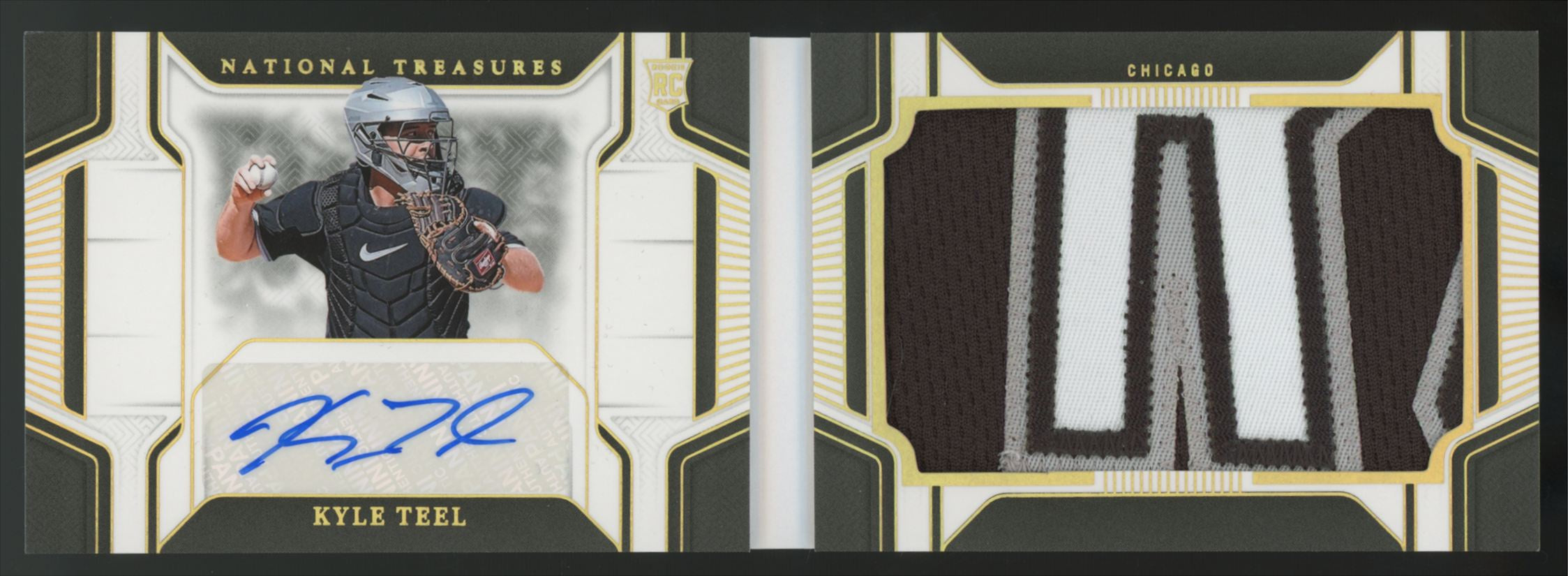 2025 National Treasures Kyle Teel RC Gold Jumbo Patch Auto Booklet RPA /10