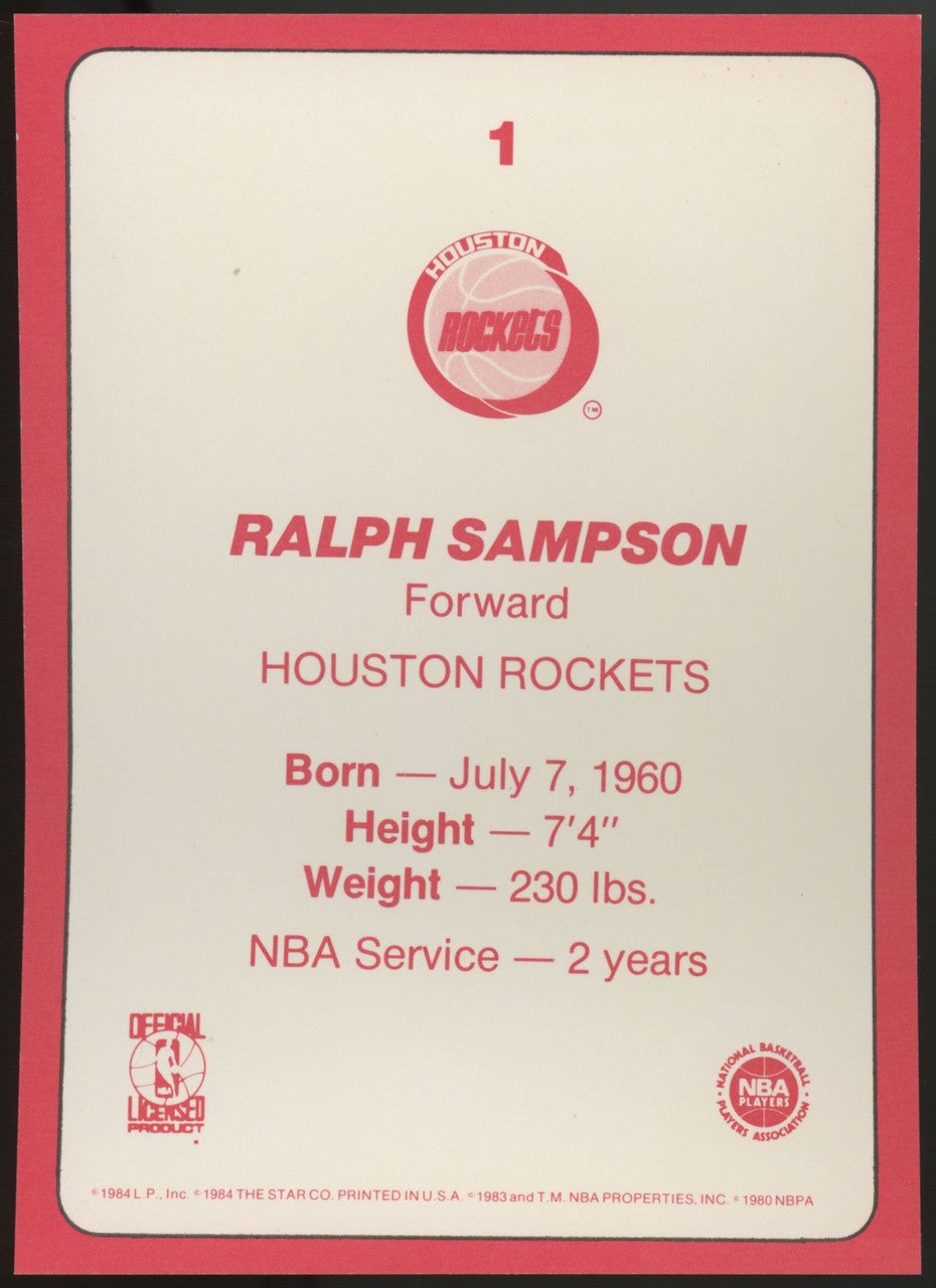 1985 Star Co. Basketball Houston Rockets Super Teams Set (5) Olajuwon RC *READ*