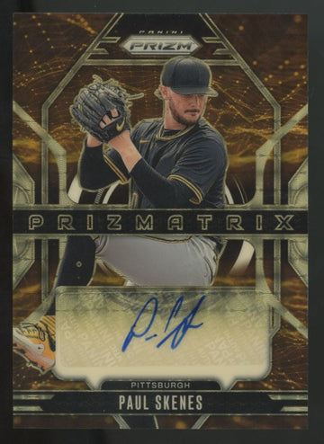 2025 Panini Prizm Paul Skenes Prizmatrix Gold Vinyl Auto 1/1 #PA-PS