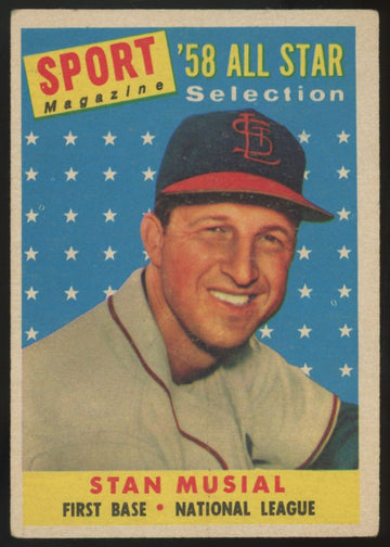 1958 Topps Stan Musial All Star #476 VG/EX "A"