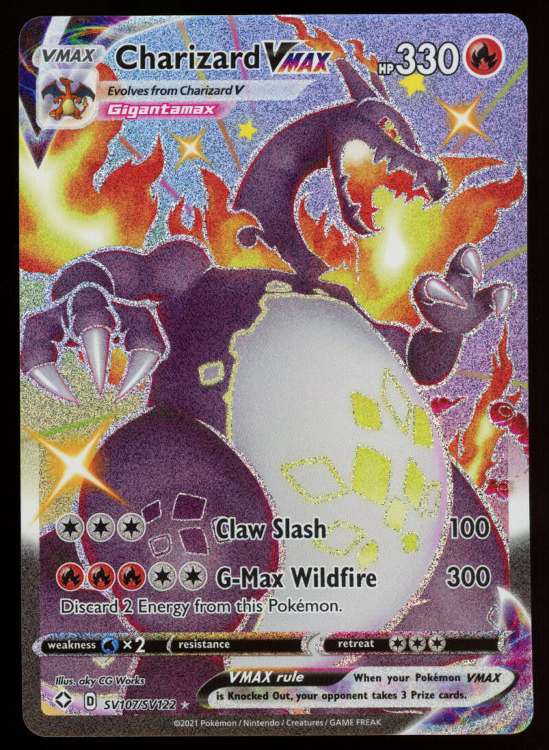 2021 Pokemon Shining Fates Charizard VMAX Full Art #SV107