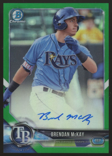 2018 Bowman Chrome Brendan McKay Auto Green /99 #CPA-BMC