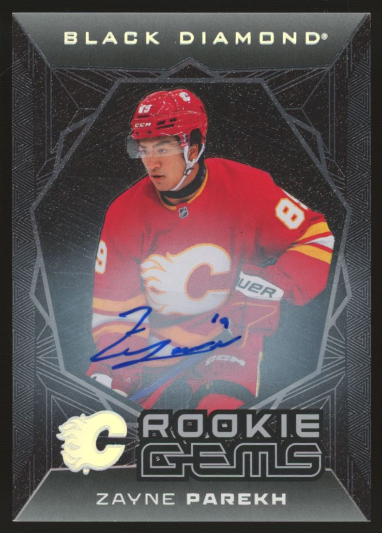 2025/26 UD Black Diamond Zayne Parekh RC Rookie Gems Auto /49 #RGS-ZP