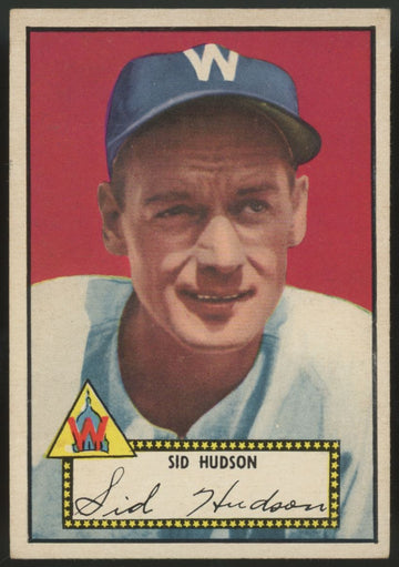 1952 Topps Sid Hudson Black Back #60 EX