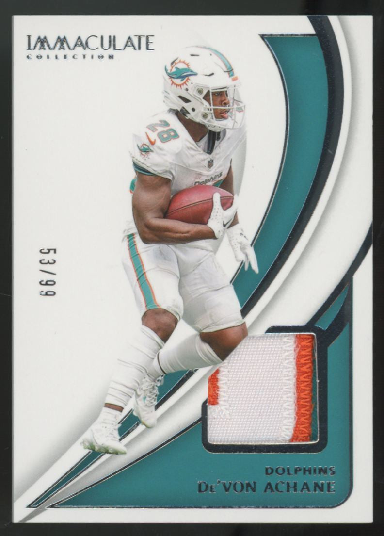 2024 Immaculate Collection De'Von Achane Patch /99 #89