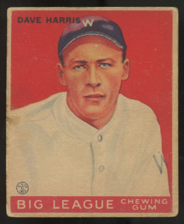 1933 Goudey Dave Harris #9 G/VG
