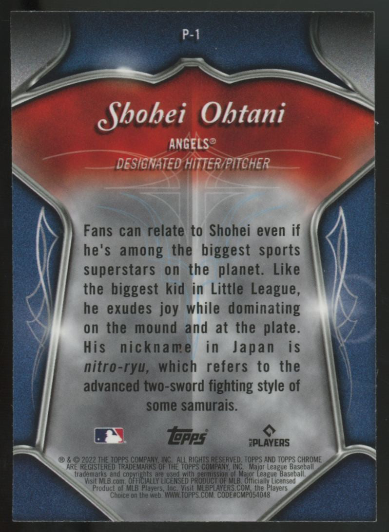 2022 Topps Chrome Shohei Ohtani Pinstriped/Club Plaques #P-1