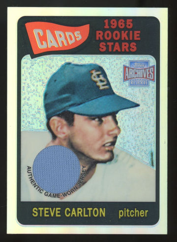 2001 Topps Archives Reserve Steve Carlton 1965 Rookie Reprint Patch #477
