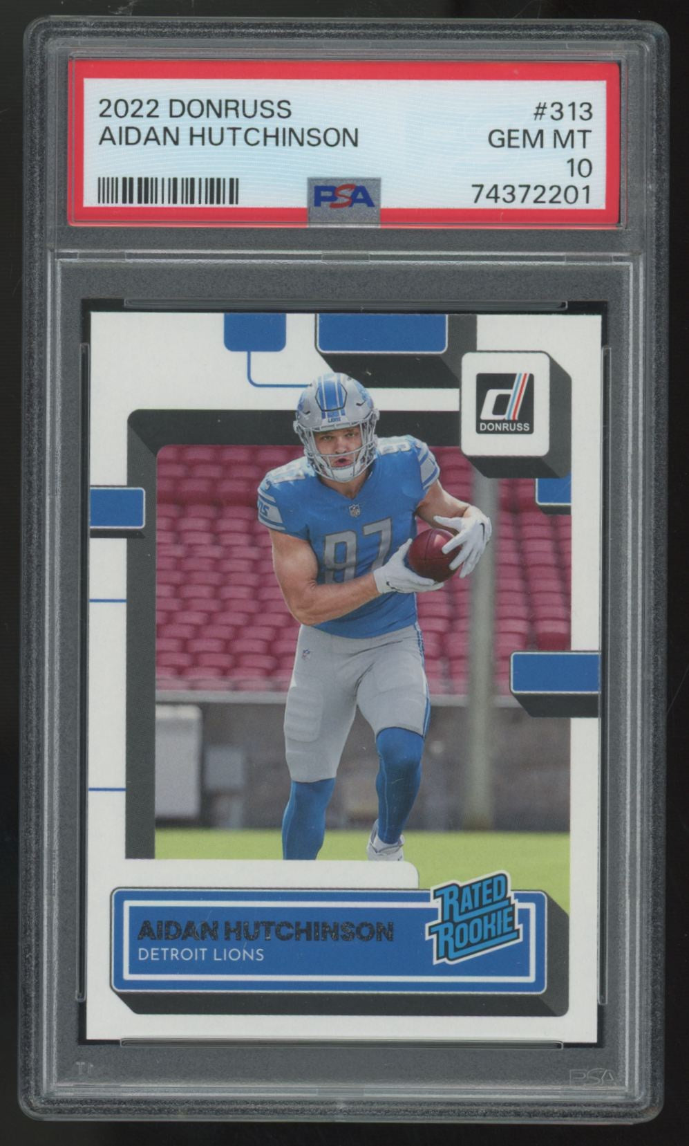 2022 Panini Donruss Aidan Hutchinson RC Rated Rookie #313 PSA 10