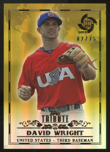 2013 Topps Tribute David Wright Gold /25 #50
