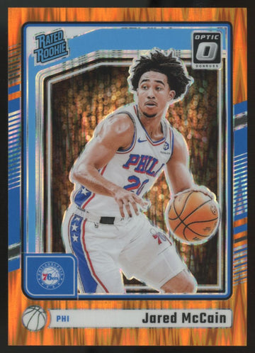 2024-25 Donruss Optic Jared McCain Rated Rookie Orange Shock /225 #270