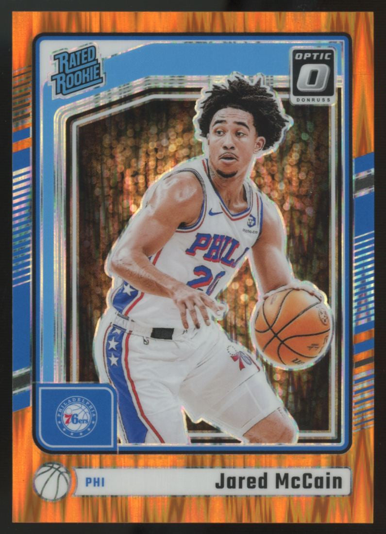 2024-25 Donruss Optic Jared McCain Rated Rookie Orange Shock /225 #270