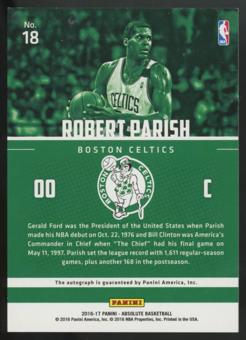 2016-17 Panini Absolute Robert Parish Marks Of Fame Auto /60 #18