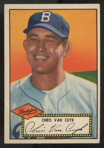 1952 Topps Chris Van Cuyk RC Black Back #53 VG