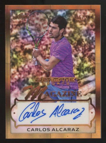 2024 Leaf Ultimate Sports Carlos Alcaraz Bronze Magazine Auto /20 #USM-CA1