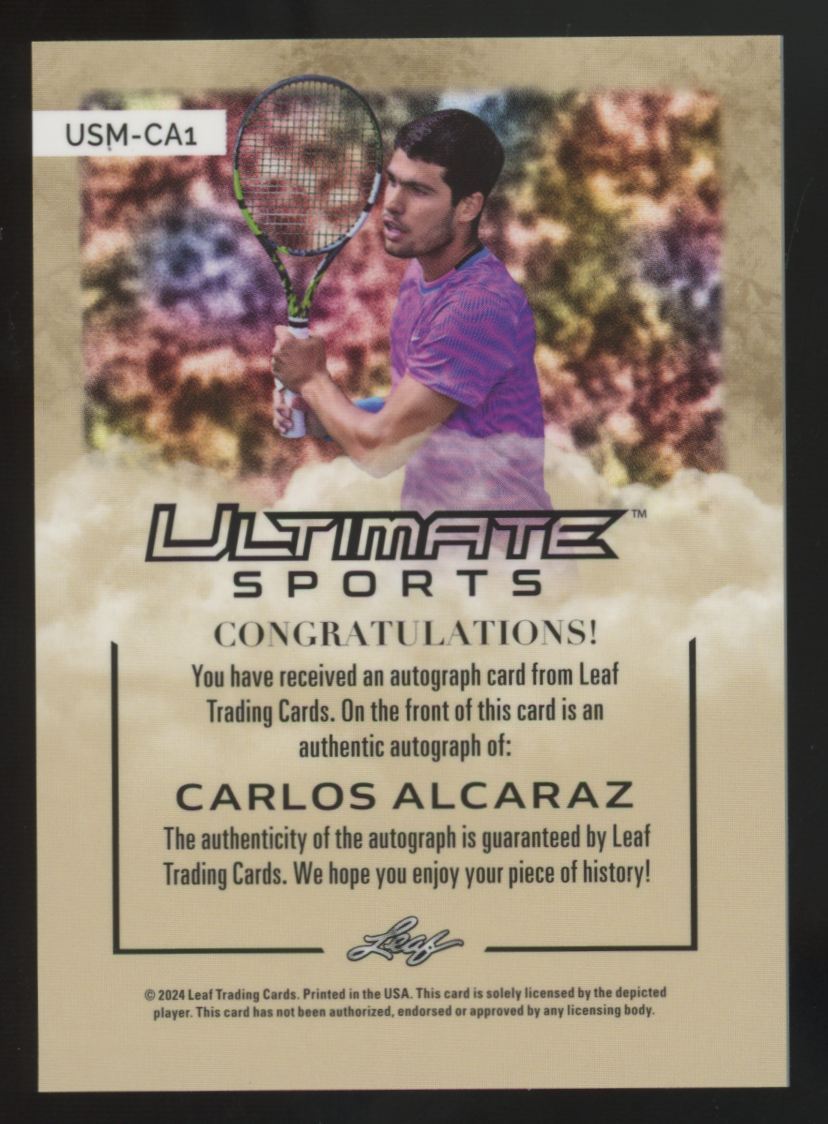 2024 Leaf Ultimate Sports Carlos Alcaraz Bronze Magazine Auto /20 #USM-CA1