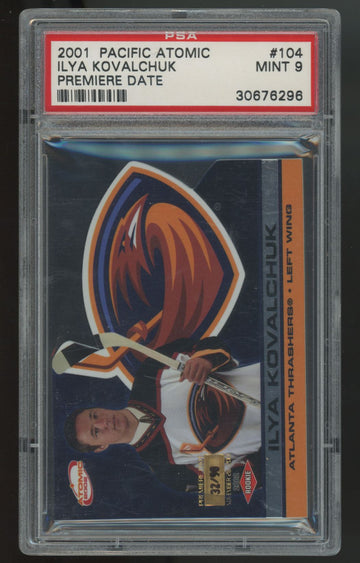 2001-02 Pacific Atomic Ilya Kovalchuk RC Premiere Date Die Cut /90 #104 PSA 9