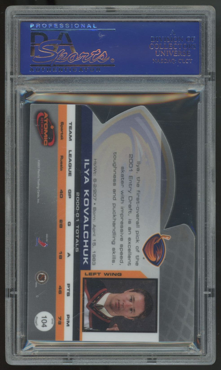 2001-02 Pacific Atomic Ilya Kovalchuk RC Premiere Date Die Cut /90 #104 PSA 9