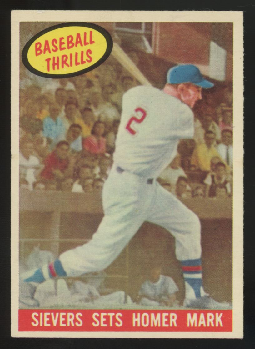 1959 Topps Baseball Thrills Set (10 cards) Mantle/Mays EX