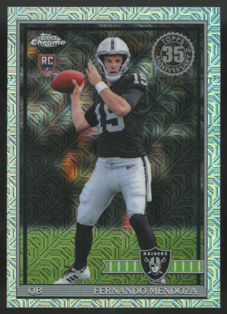 2026 Topps Chrome Silver Pack Fernando Mendoza RC 1991 Topps Football #91TRC-1