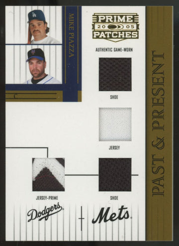 2005 Prime Patches Mike Piazza Past & Present Quad Patch Prime /88 #PP-20