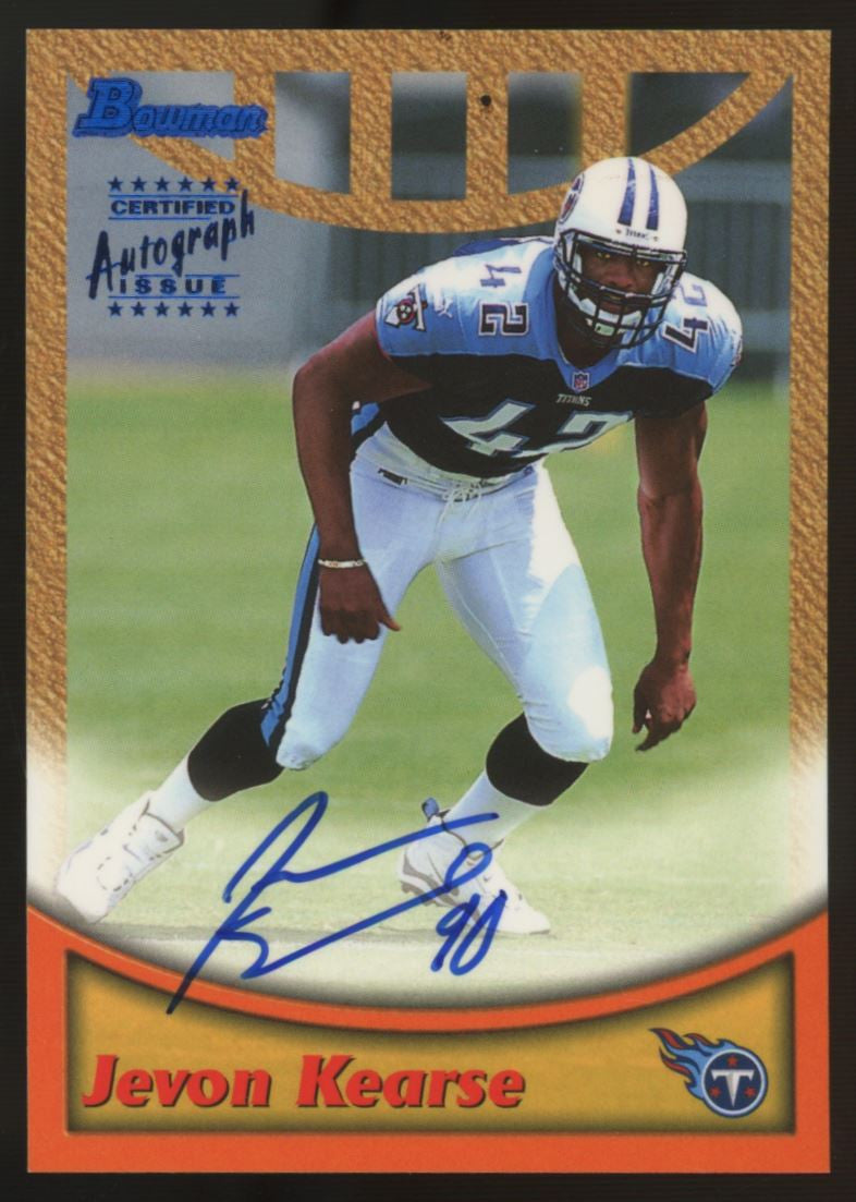 1999 Bowman Jevon Kearse Certified On Card Auto #A24
