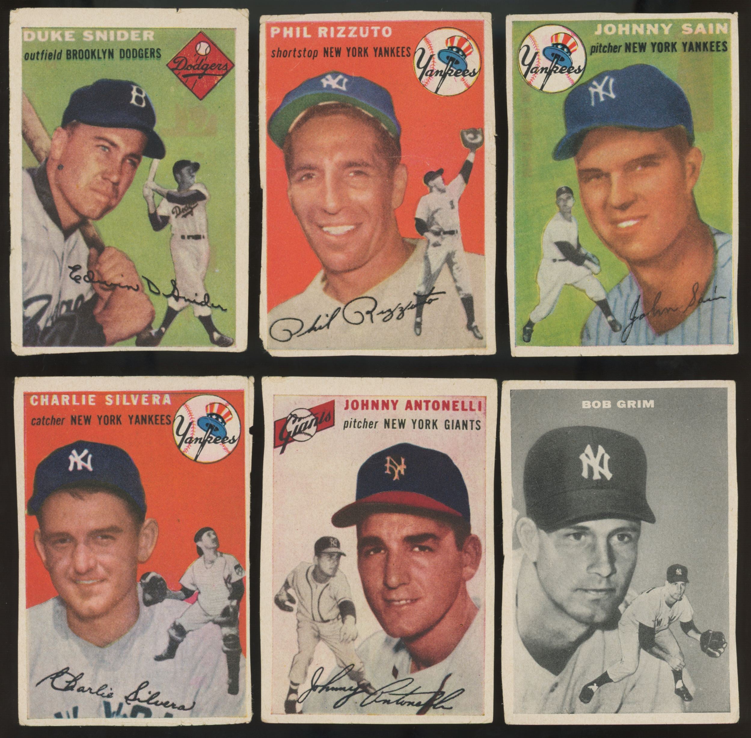 1954 Sports Illustrated Topps Baseball Paper Hand Cut Lot Of 18