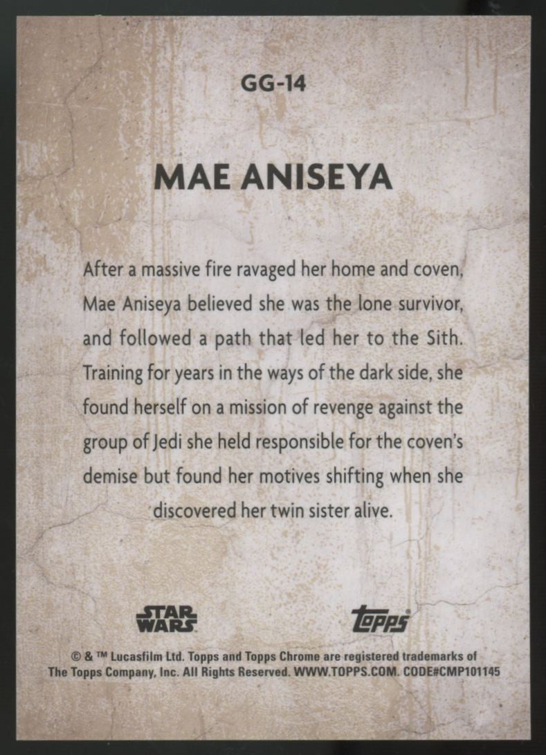 2025 Topps Chrome Star Wars Mae Aniseya Galactic Graffiti #GG-14