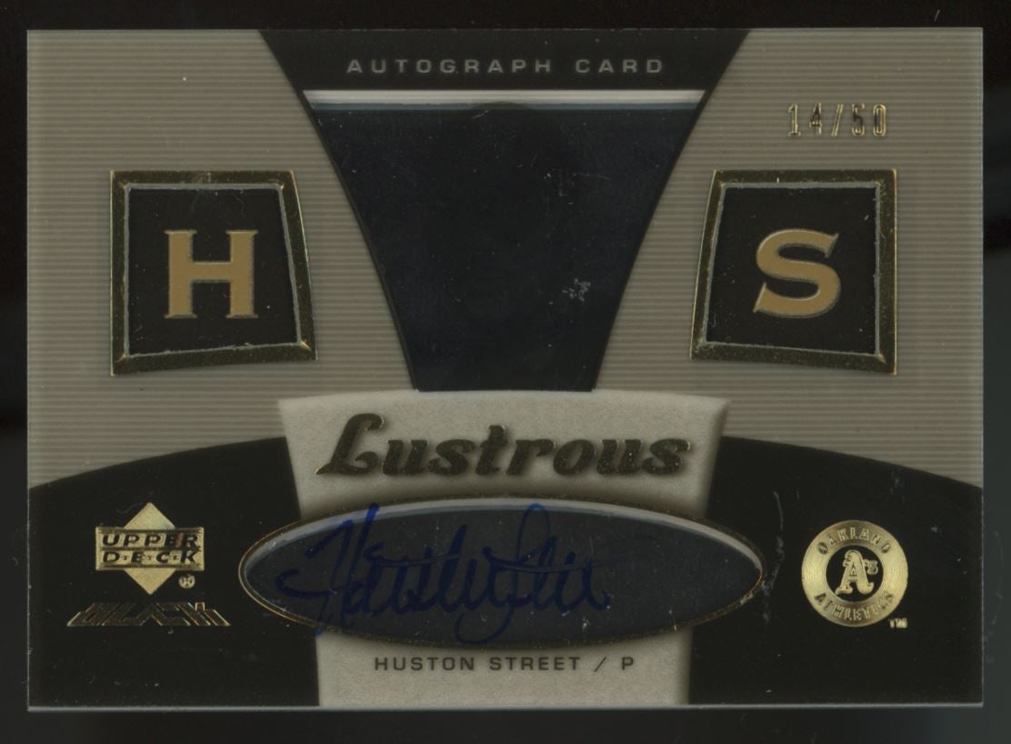 2007 UD Black Huston Street Lustrous Auto /50 #LUS-HS