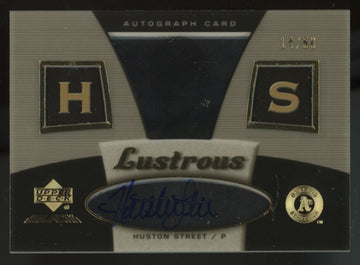 2007 UD Black Huston Street Lustrous Auto /50 #LUS-HS